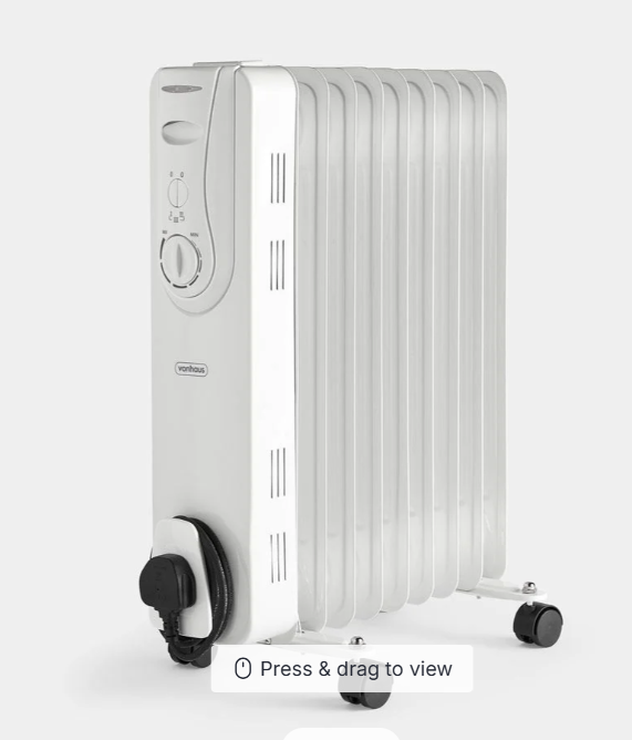 VonHaus 2500889 220 Volt 9 Fin Radiator - Heater